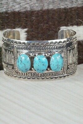 Navajo Turquoise and Sterling Silver Bracelet - Annie Lee