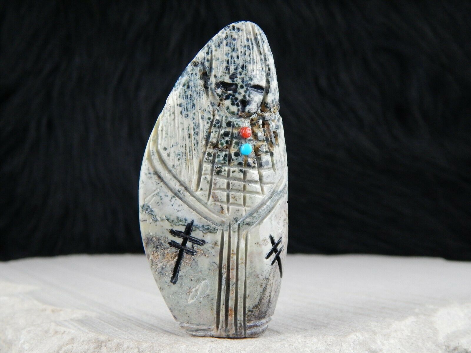 Corn Maiden Zuni Fetish Carving - Michael Yatsayte - High Lonesome Trading