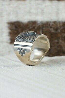Navajo Sterling Silver Ring - Derrick Gordon - Size 8.25 - High Lonesome Trading