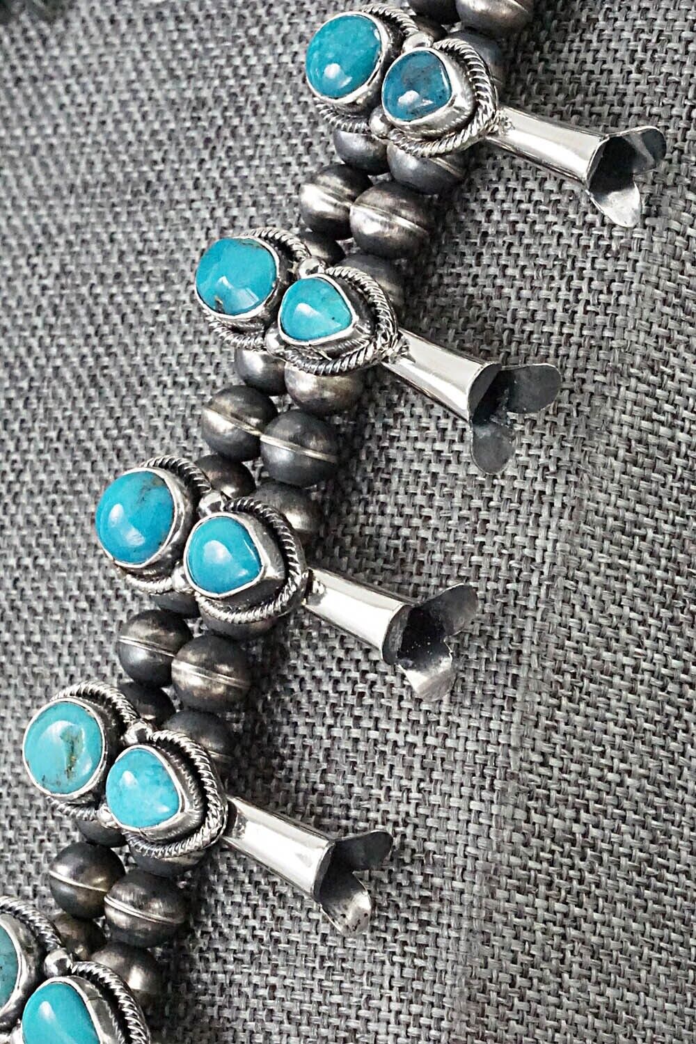 Turquoise & Sterling Silver Squash Blossom Set - Annie Haskie