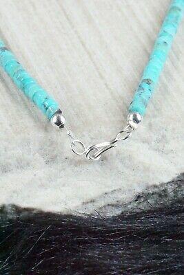Turquoise & Sterling Silver Necklace - Navajo - High Lonesome Trading
