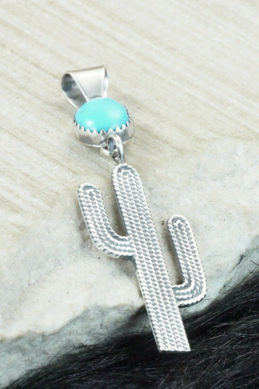 Turquoise and Sterling Silver Pendant - Annie Spencer