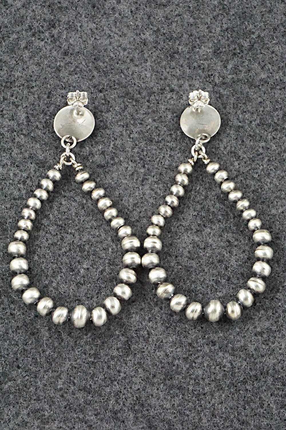 Sterling Silver Navajo Pearl Earrings - Amanda Perry