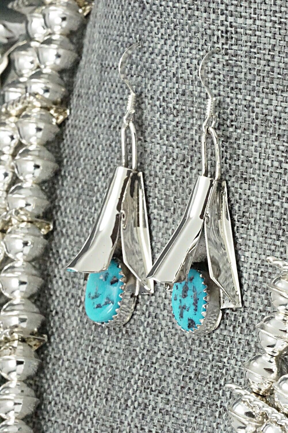 Turquoise & Sterling Silver Squash Blossom Set - Louise Yazzie