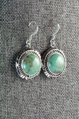 Turquoise & Sterling Silver Earrings - Amos Begay