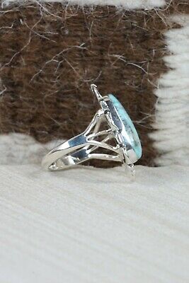 Navajo Turquoise & Sterling Silver Ring - Daniel Benally - Size 7.75