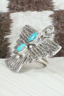 Turquoise & Sterling Silver Ring - Delbert Arviso - Size 8