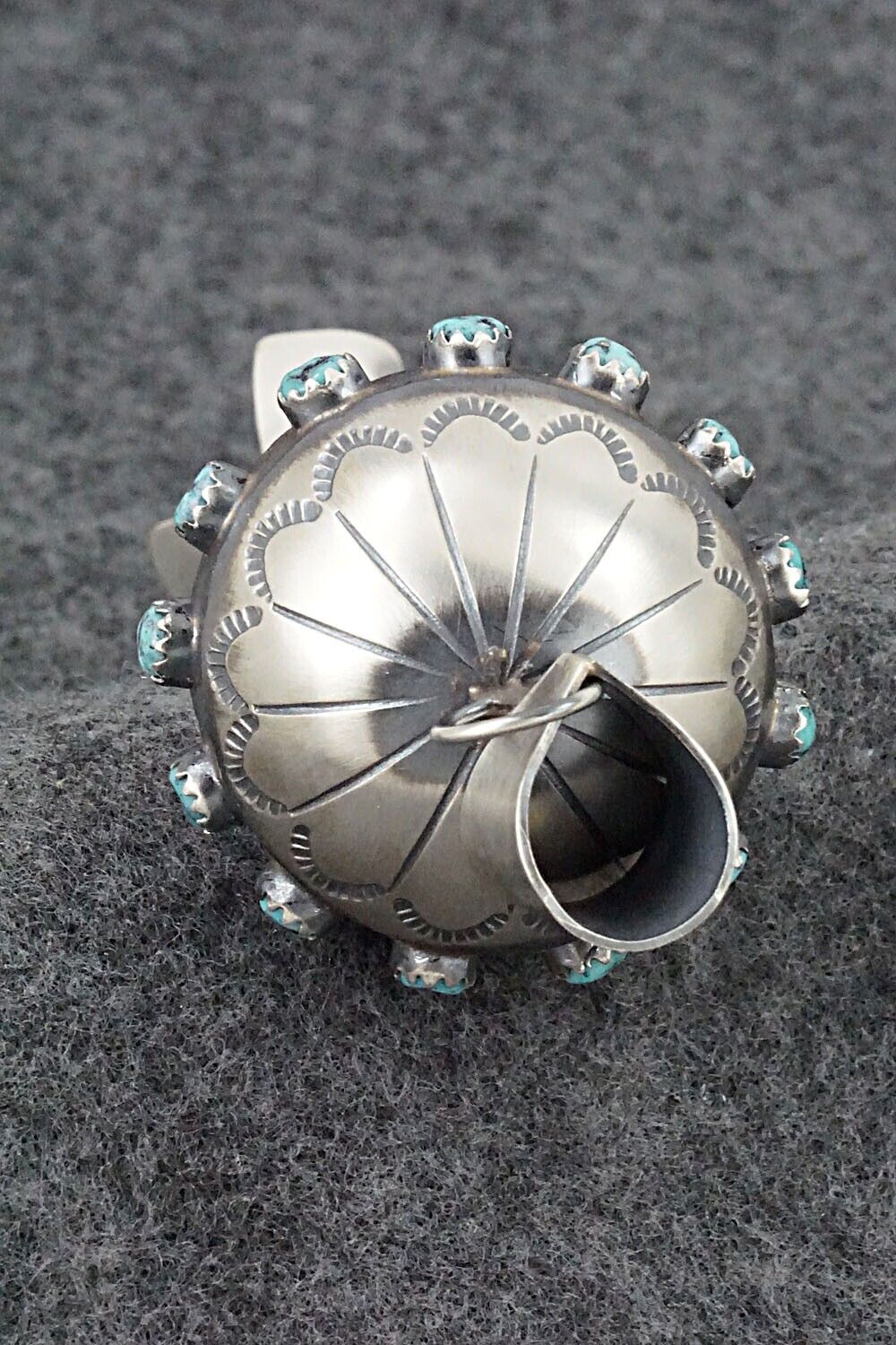 Turquoise and Sterling Silver Blossom Pendant - Tim Yazzie