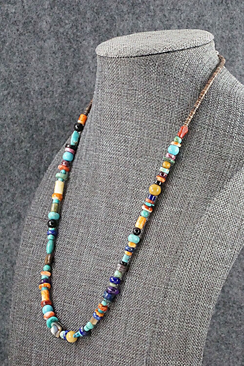 Multi Stone and Sterling Silver Necklace - Helen Tsosie