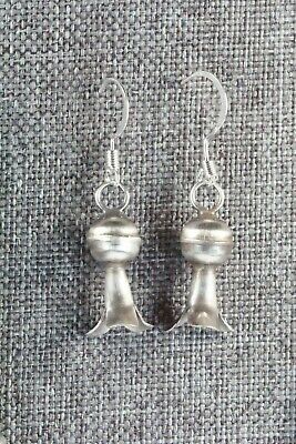 Turquoise & Sterling Silver Squash Blossom and Earrings - Leon Kirlie