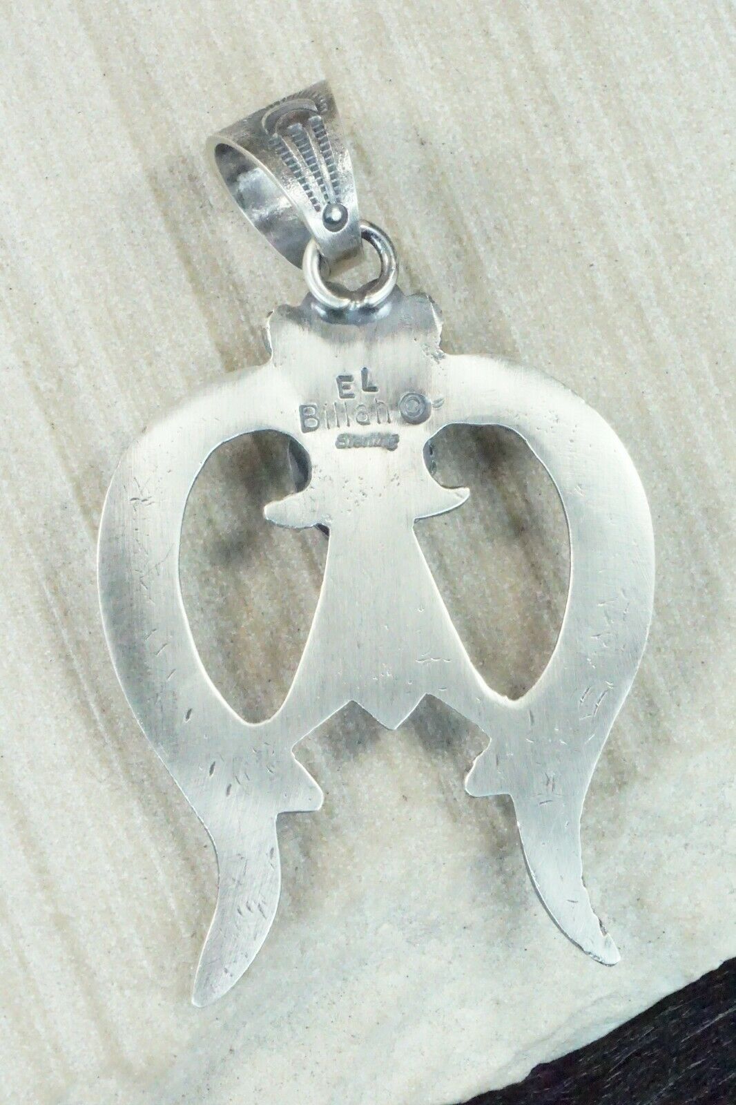 Turquoise and Sterling Silver Pendant - Eva & Linberg Billah - High Lonesome Trading