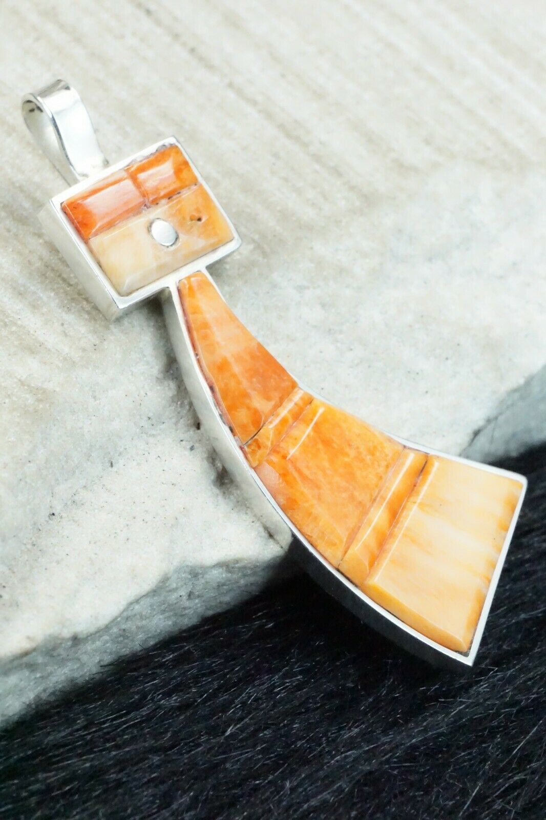 Spiny Oyster & Sterling Silver Pendant - Harold Smith