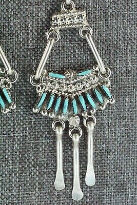 Turquoise and Sterling Silver Earrings - Eva Wyaco - High Lonesome Trading