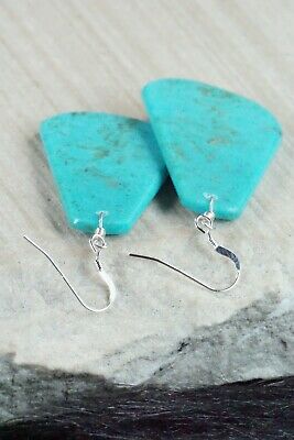 Turquoise & Sterling Silver Earrings - Lupe Lovato