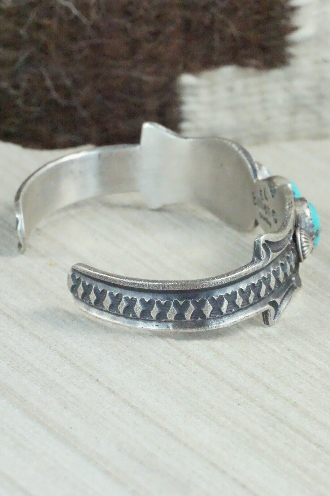 Turquoise and Sterling Silver Bracelet - Eva & Linberg Billah
