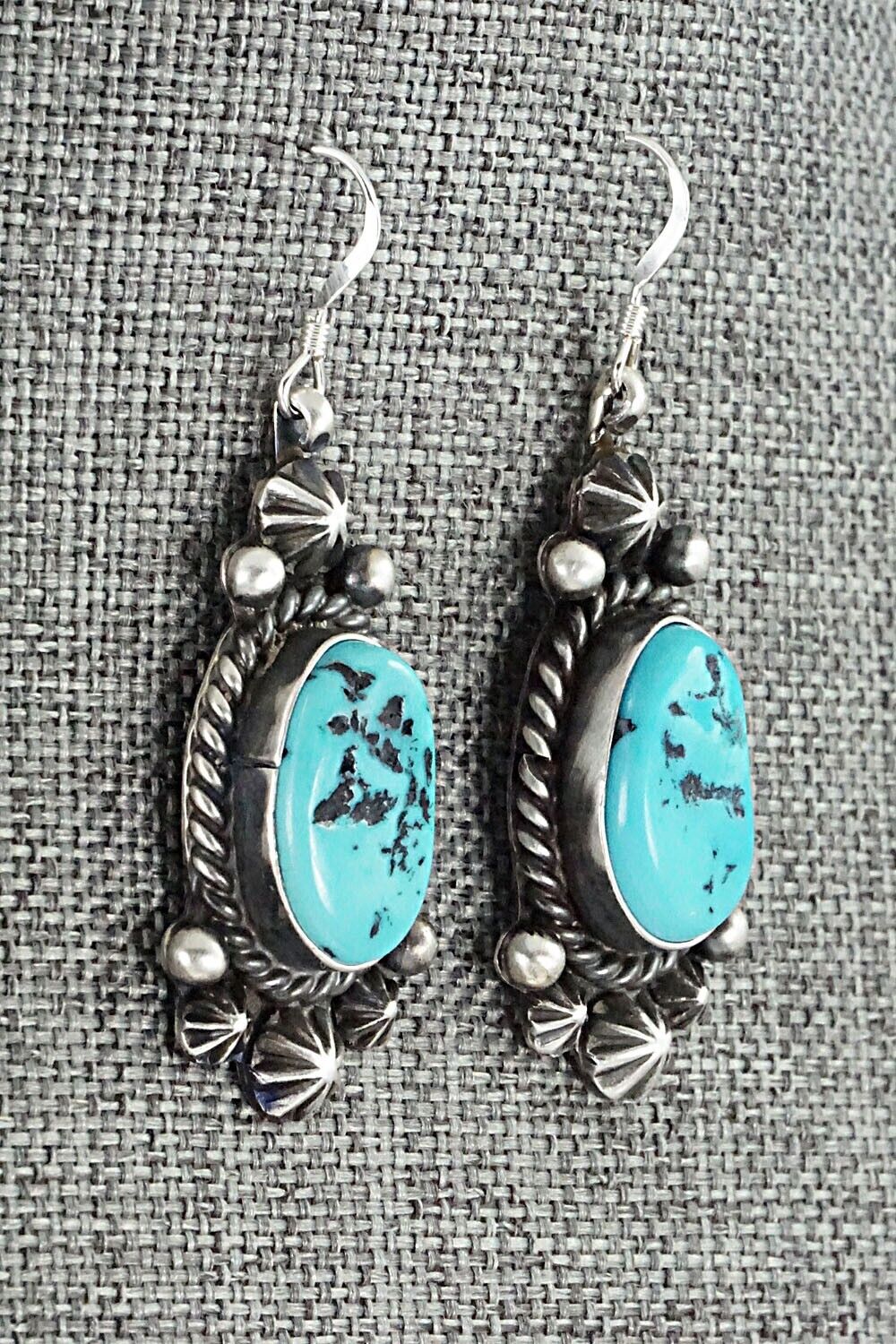 Turquoise & Sterling Silver Necklace and Earrings Set - Wilson Dawes