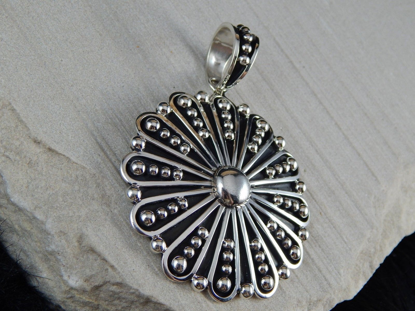 Navajo Sterling Silver Pendant - Jonathan Nez - High Lonesome Trading