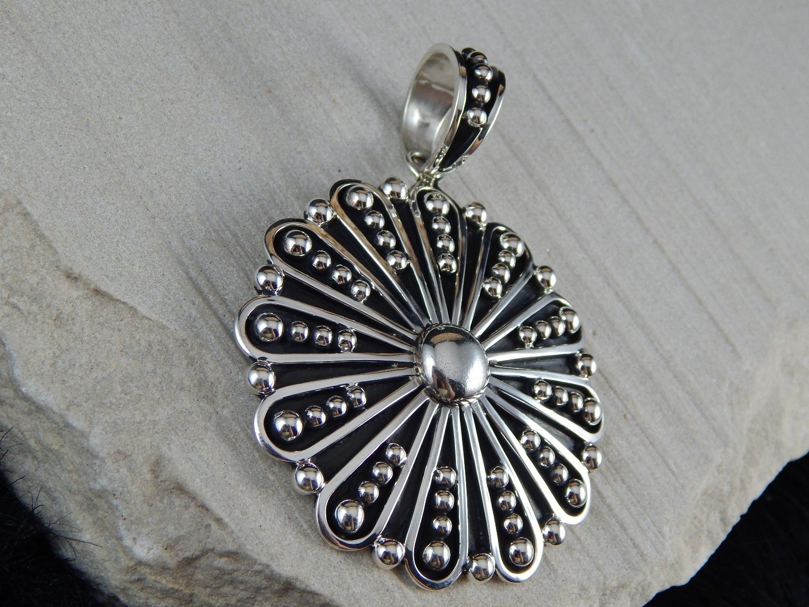Navajo Sterling Silver Pendant - Jonathan Nez - High Lonesome Trading