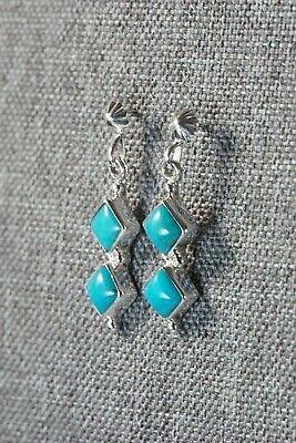 Turquoise & Sterling Silver Earrings - Rosie Chee - Navajo