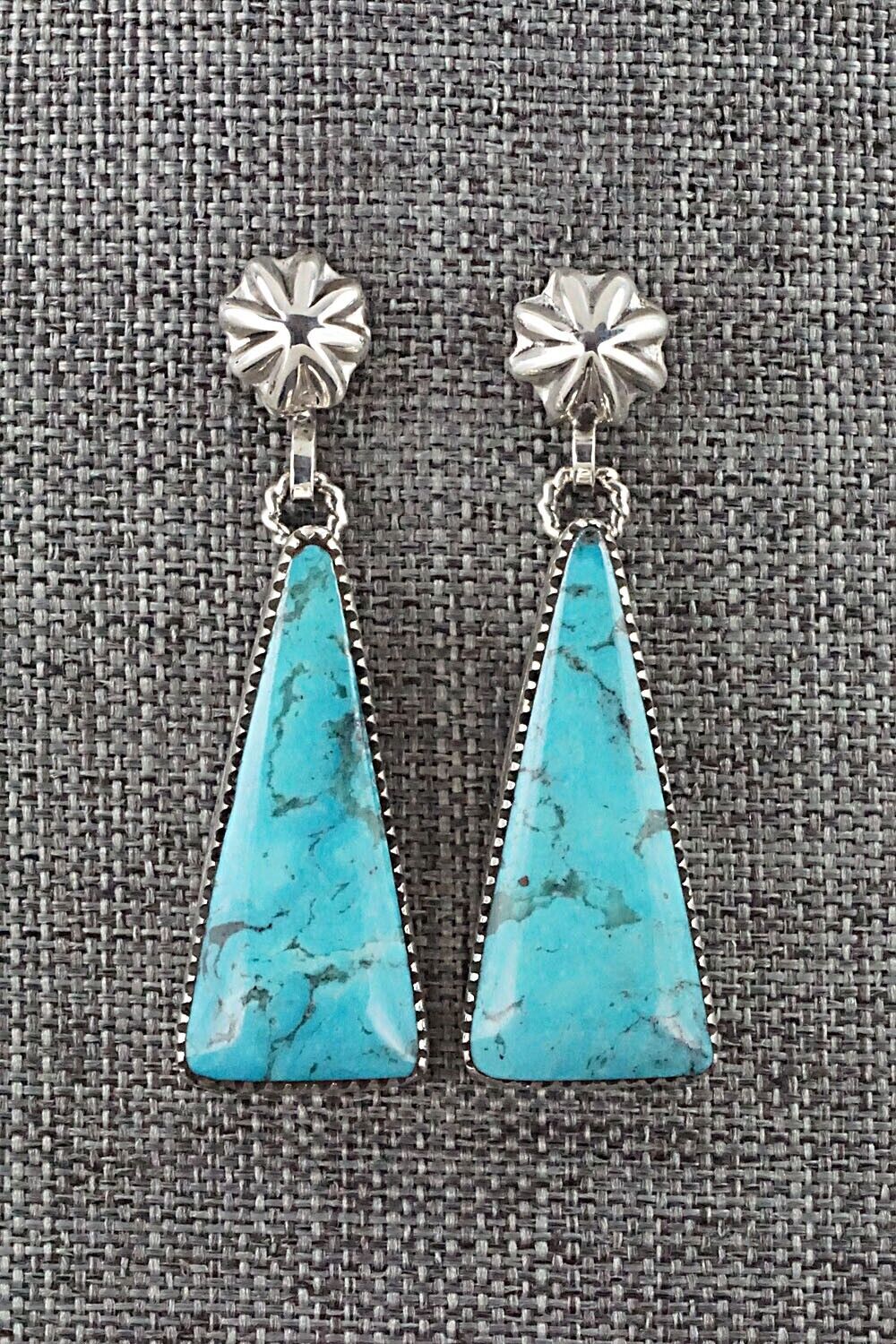 Turquoise & Sterling Silver Earrings - Gregg Yazzie