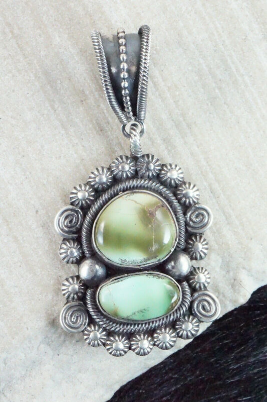 Turquoise & Sterling Silver Pendant - Jess Martinez