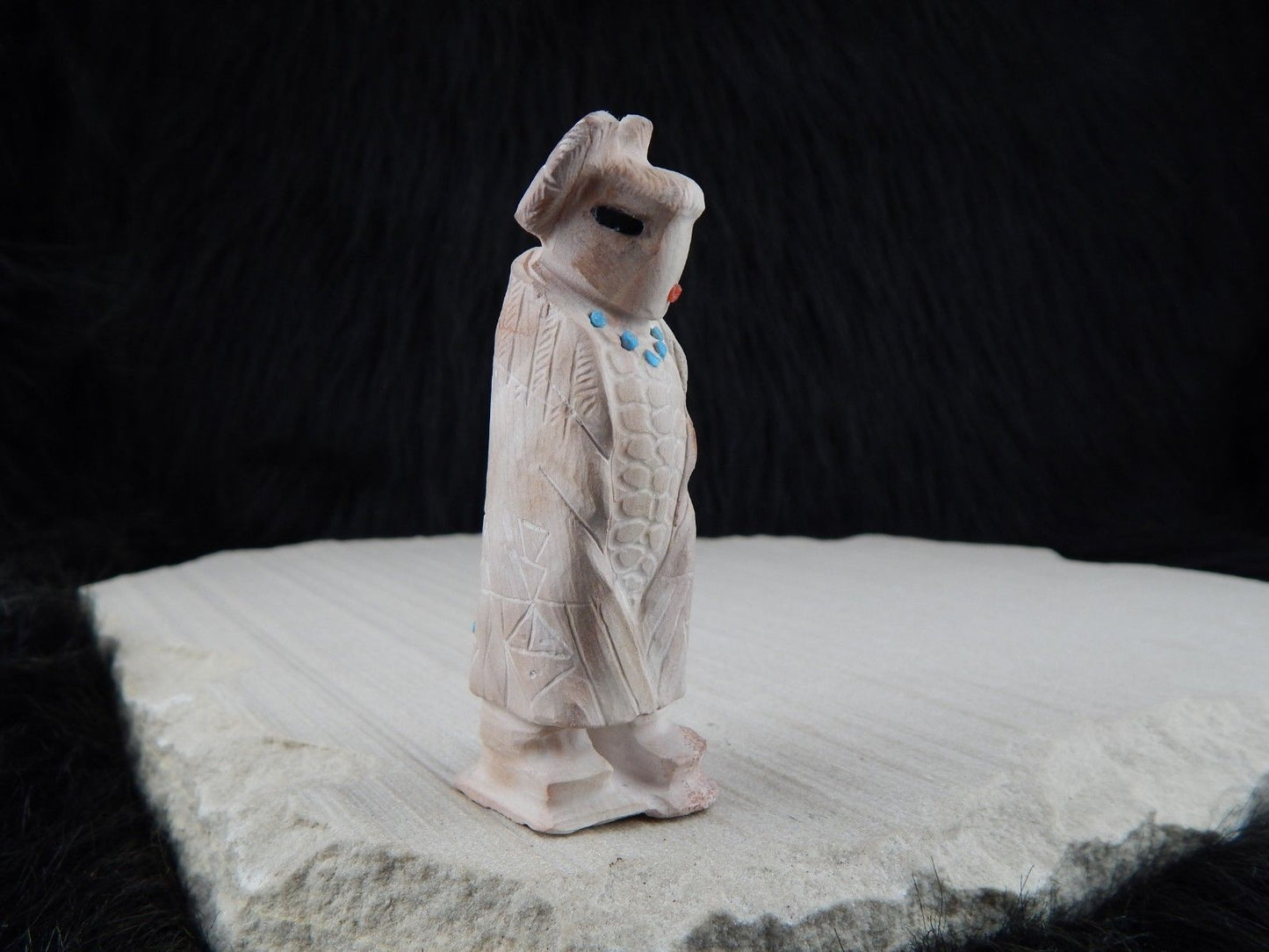 Corn Maiden Zuni Fetish Carving - Derrick Kaamasee - High Lonesome Trading