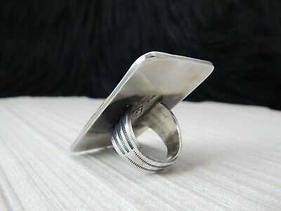 Calvin Martinez Ring - Navajo - Size 8.5 - Sterling Silver - High Lonesome Trading