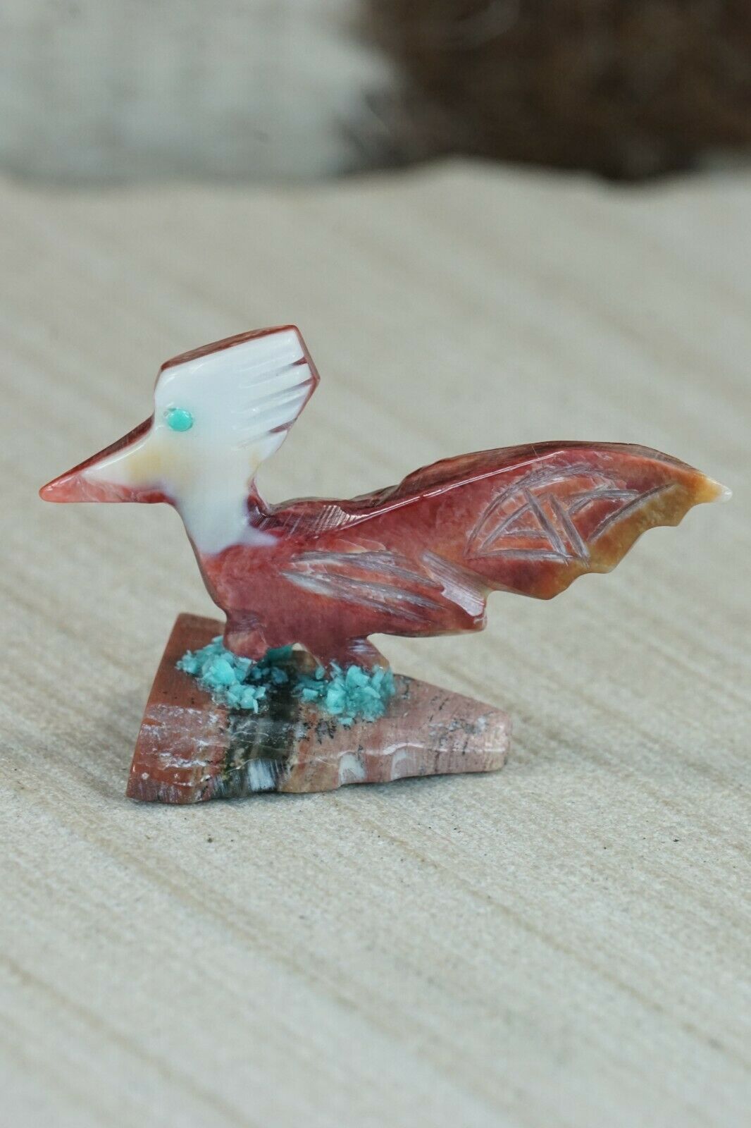 Road Runner Zuni Fetish Carving - Gloria Chattin