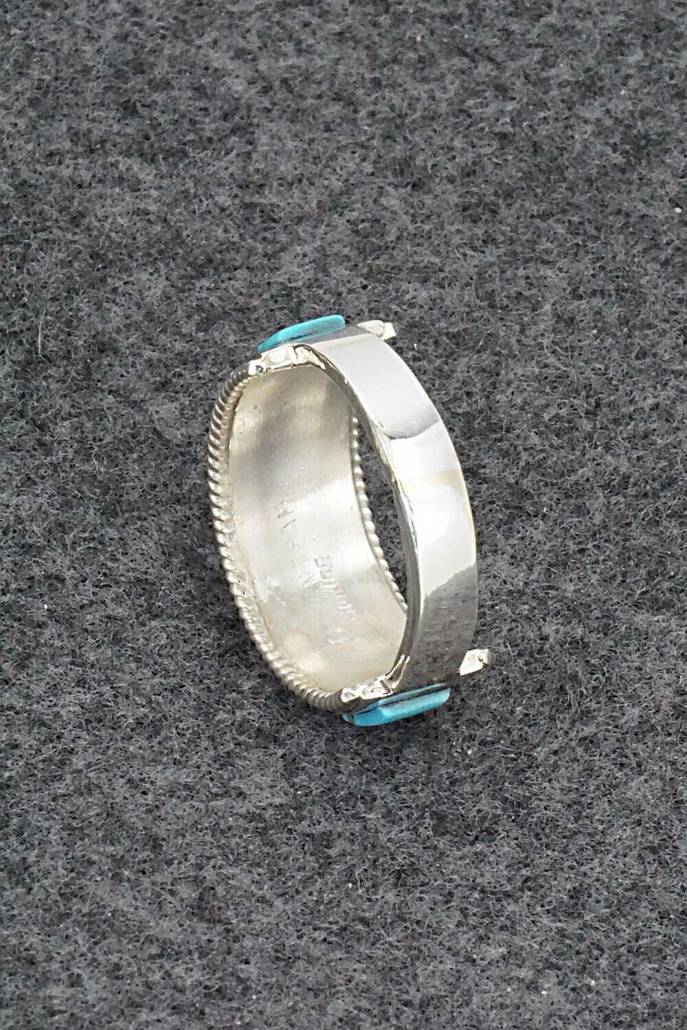 Turquoise & Sterling Silver Ring - Deirdre Luna Panteah - Size 11