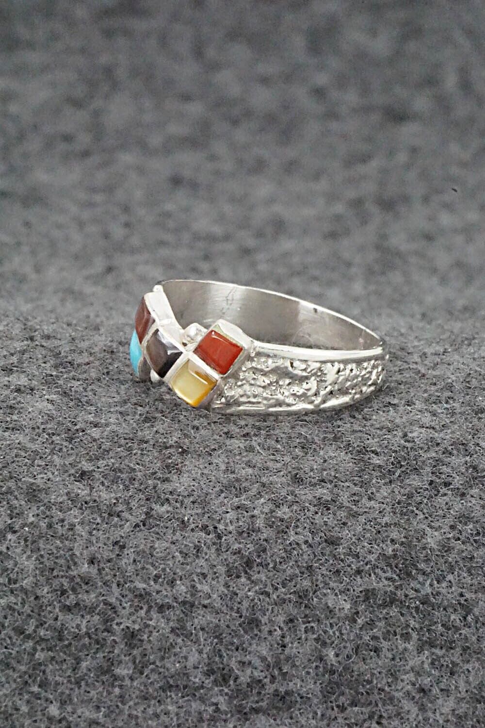 Multi Stone & Sterling Silver Ring - Bonnie Quam - Size 8.5