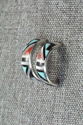 Multi Stone Inlay & Sterling Silver Earrings - Delberta Boone