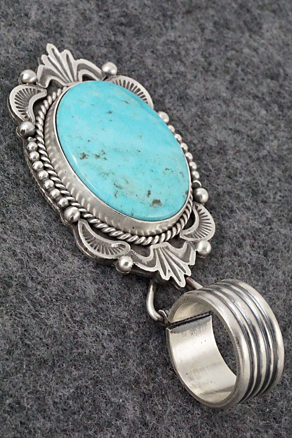 Turquoise & Sterling Silver Pendant - Michael Calladitto