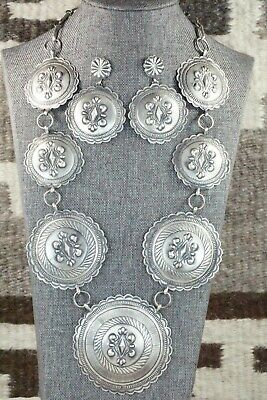 Sterling Silver Necklace and Earrings Set - Eugene Charley