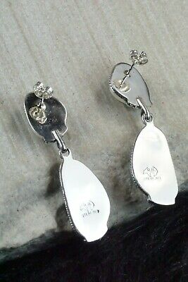 Navajo Turquoise & Sterling Silver Earrings - Sadie Jim