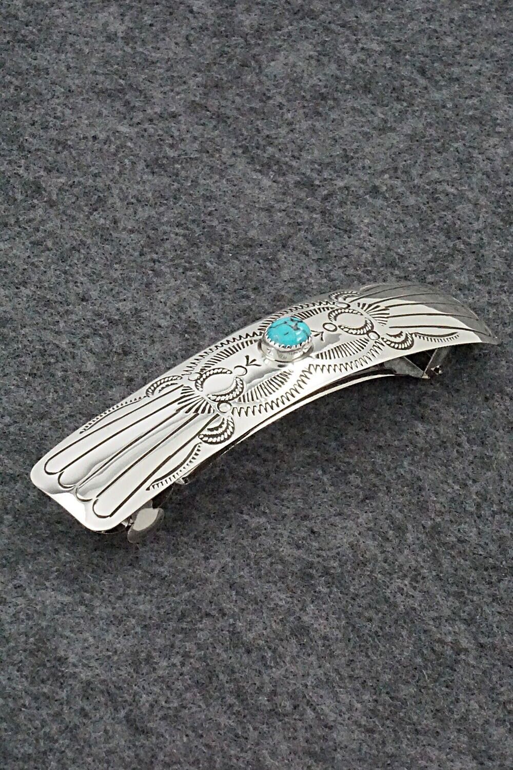 Turquoise & Sterling Silver Hair Barrette - Jolene Begay
