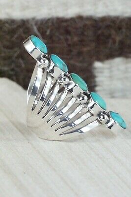 Turquoise & Sterling Silver Ring - Thomas Yazzie - Size 9