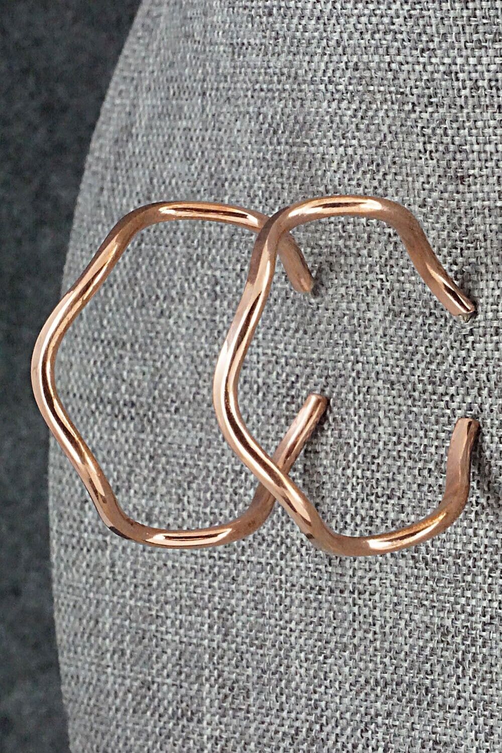 Copper Hoop Earrings - Elaine Tahe