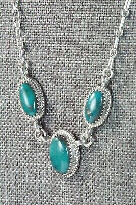 Navajo Turquoise & Sterling Silver Necklace and Earrings Set - Mark Barney