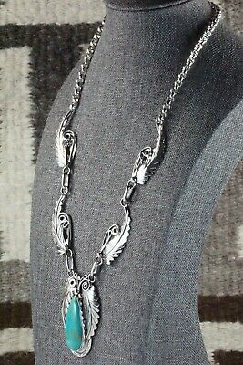 Turquoise and Sterling Silver Necklace - Davey Morgan