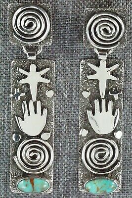 Turquoise & Sterling Silver Earrings - Alex Sanchez - High Lonesome Trading