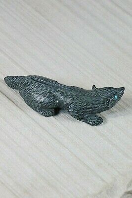 Badger Zuni Fetish Carving - Lance Cheama - High Lonesome Trading