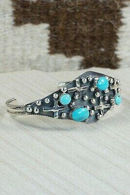 Navajo Turquoise and Sterling Silver Bracelet - Gregg Yazzie