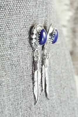 Lapis & Sterling Silver Earrings - Etta Larry