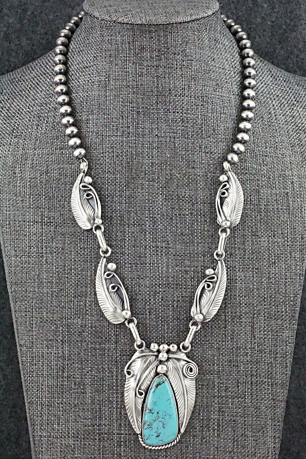 Turquoise & Sterling Silver Necklace - Davey Morgan