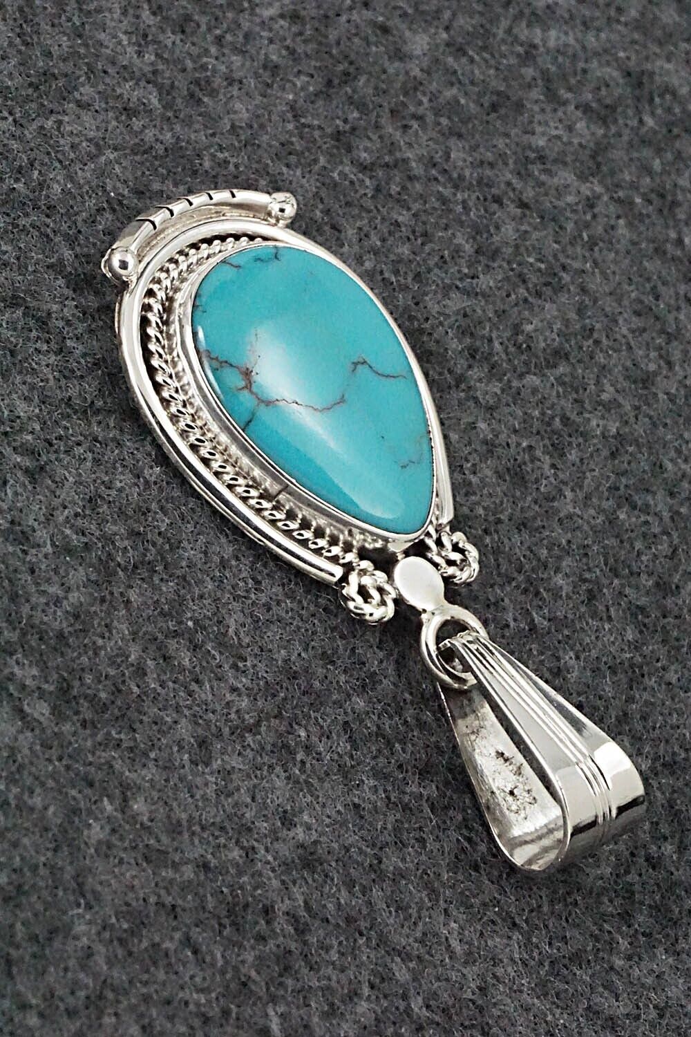 Turquoise & Sterling Silver Pendant - Samuel Yellowhair