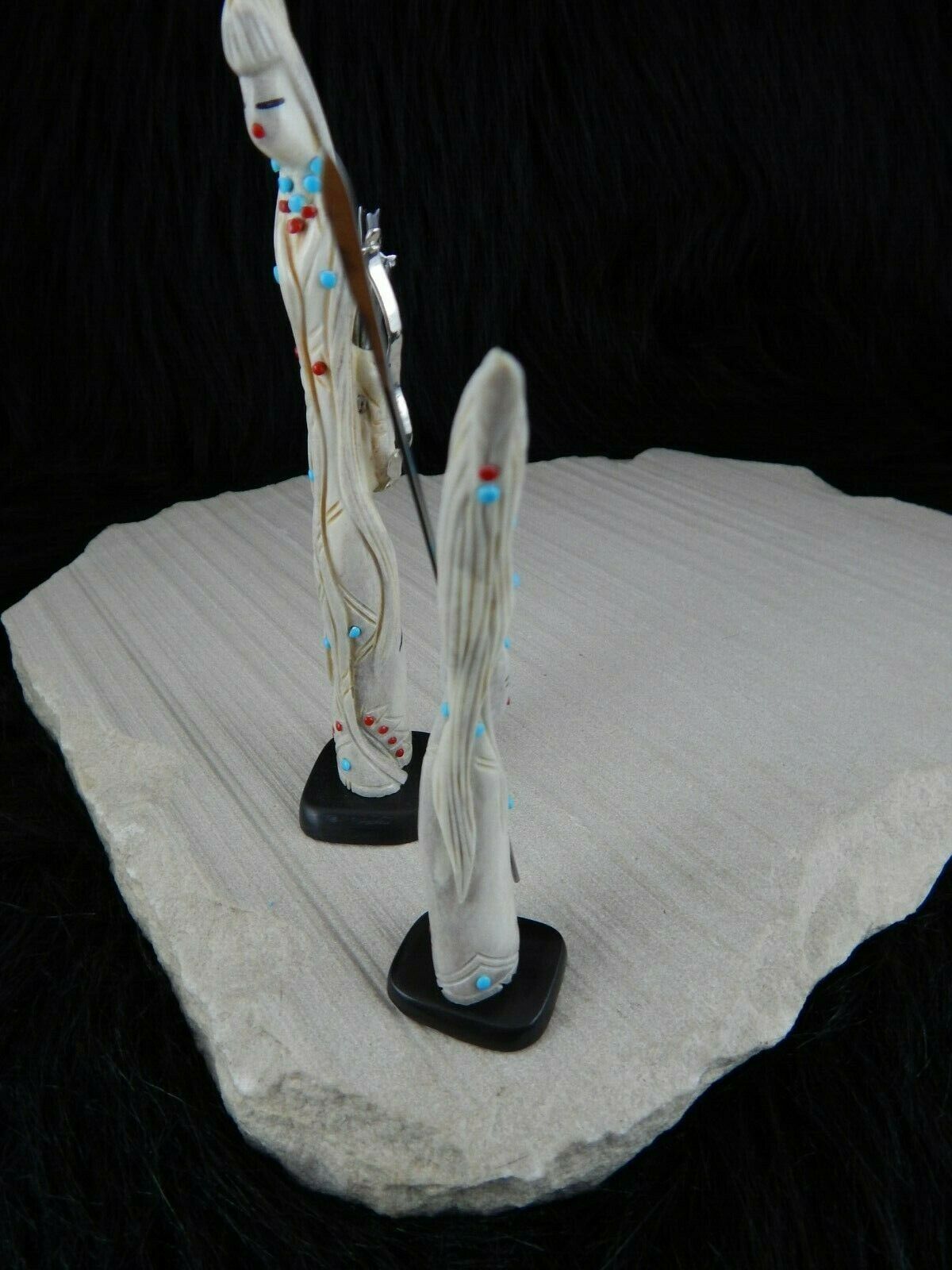 Hunter and Guide Zuni Fetish Carving Set - Michael Laweka - High Lonesome Trading