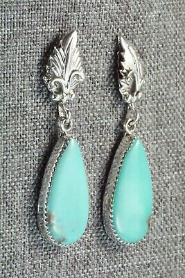 Turquoise & Sterling Silver Earrings - Annie Spencer - High Lonesome Trading