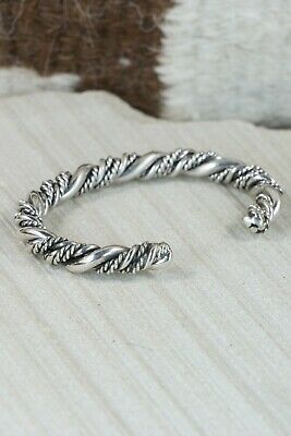 Navajo Sterling Silver Bracelet - Elaine Tahe