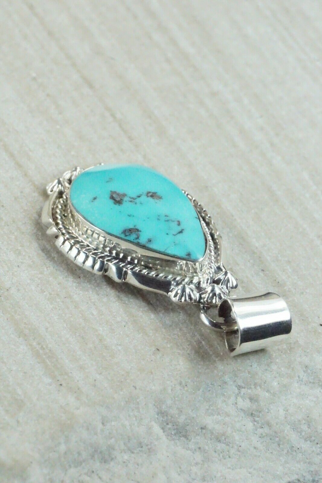 Turquoise & Sterling Silver Pendant - Samuel Yellowhair