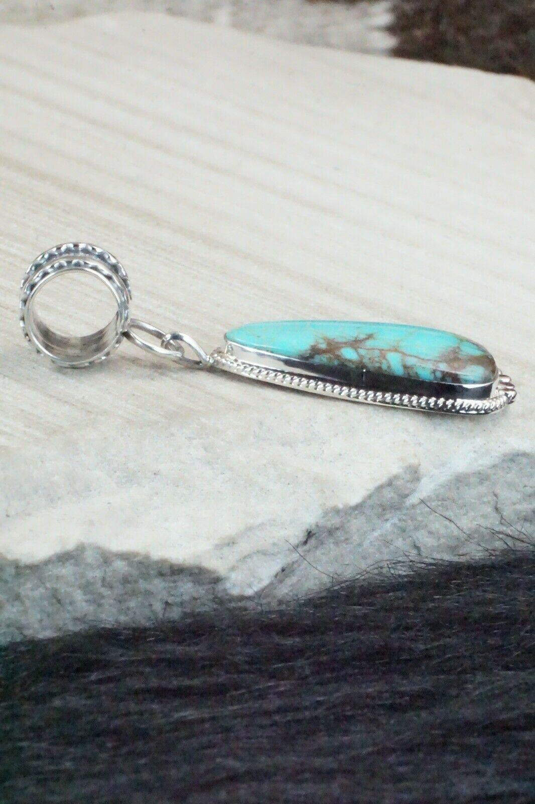 Turquoise and Sterling Silver Pendant - Sharon McCarthy